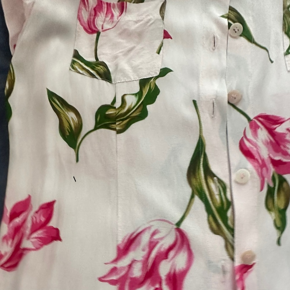 MONDI True Vintage Collectible Pink Tropical Print Shirtdress. Rare. Cotton (M) - Picture 8 of 13